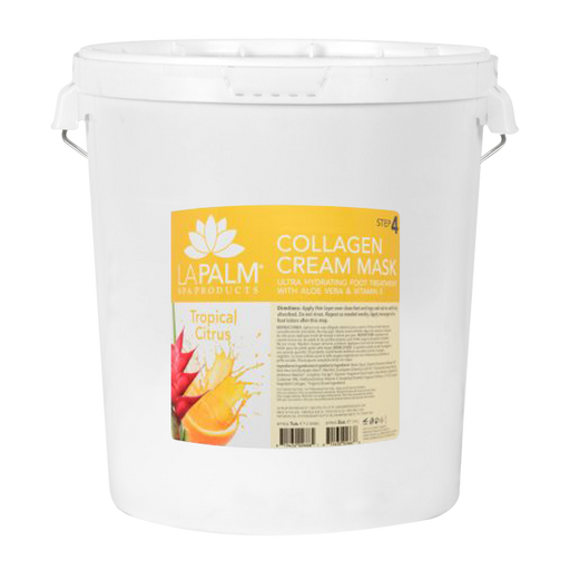 La Palm Collagen Cream Foot Mask, Tropical Citrus, 5Gal KK