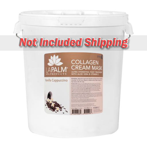 La Palm Collagen Cream Foot Mask, Vanilla Cappuccino, 5Gal KK