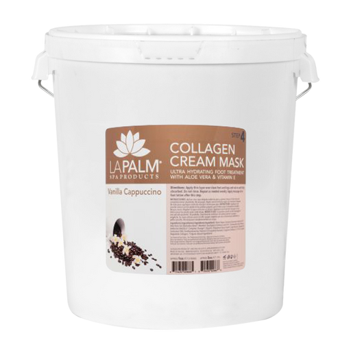 La Palm Collagen Cream Foot Mask, Vanilla Cappuccino, 5Gal KK