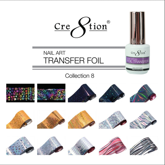 Cre8tion Nail Art Transfer Foil, Collection 08, 1101-0998 OK0225VD