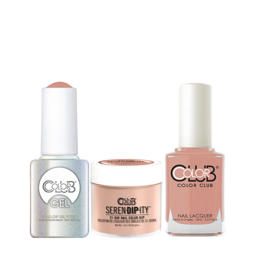 Color Club 3in1 Dipping Powder + Gel Polish + Nail Lacquer , Serendipity, Comfy Cozy, 1oz, 05XDIP1077-1 KK