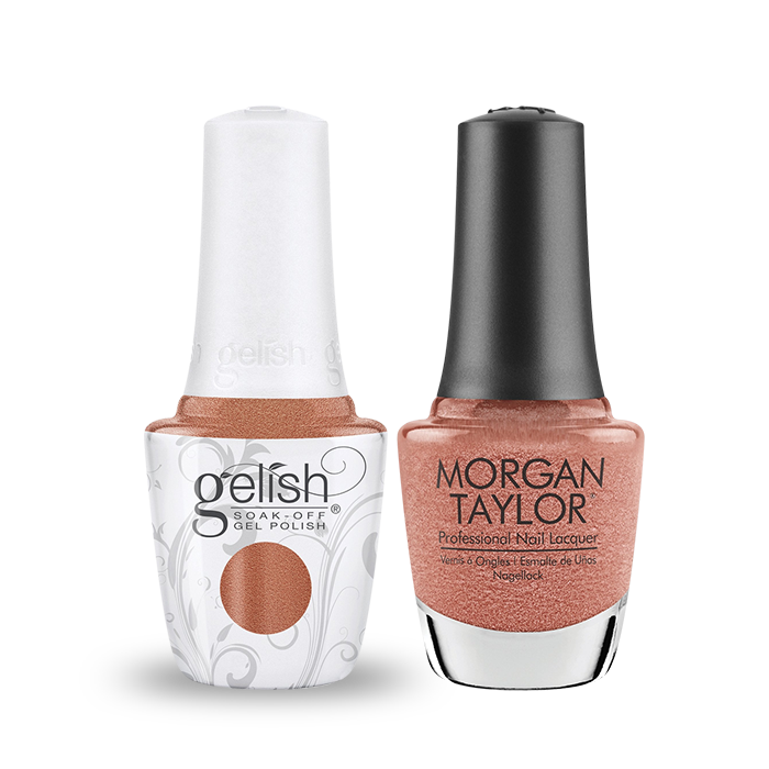 Gelish Gel Polish & Morgan Taylor Nail Lacquer, Champagne & Moonbeams Collection, 1110373, Copper Dream, 0.5oz OK1014VD