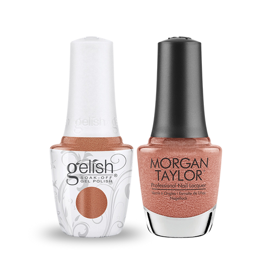 Gelish Gel Polish & Morgan Taylor Nail Lacquer, Champagne & Moonbeams Collection, 1110373, Copper Dream, 0.5oz OK1014VD