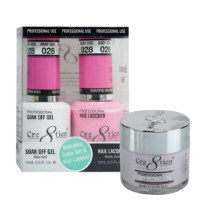Cre8tion 3in1 Dipping Powder + Gel Polish + Nail Lacquer, 028, Baby Girl, 3104-0628 OK0117MD