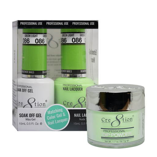 Cre8tion 3in1 Dipping Powder + Gel Polish + Nail Lacquer, 086, Four Clover, 3104-0686 OK0117VD