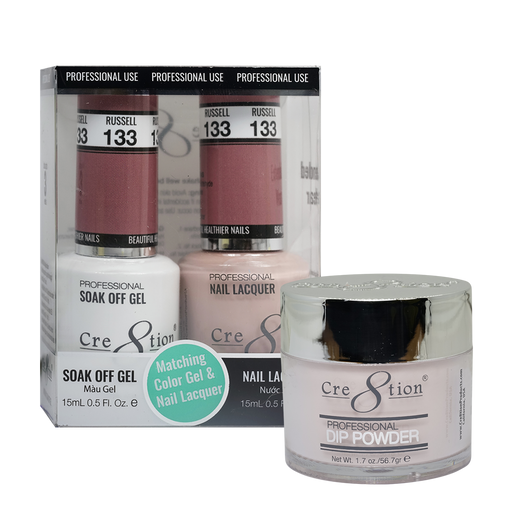 Cre8tion 3in1 Dipping Powder + Gel Polish + Nail Lacquer, 133, Hakuna Matata, 3104-0733 OK0117MD