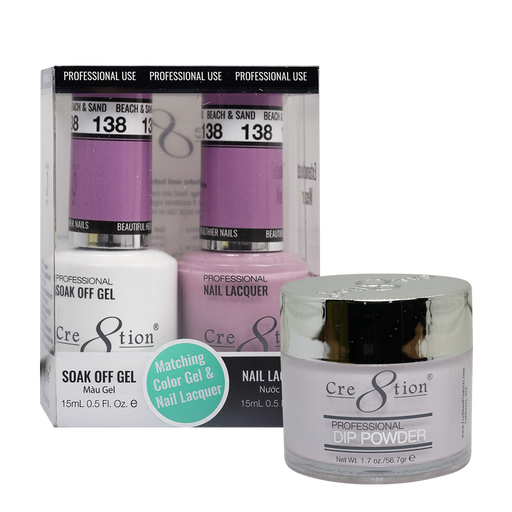 Cre8tion 3in1 Dipping Powder + Gel Polish + Nail Lacquer, 138, Willy Wonka, 3104-0738 OK0117MD
