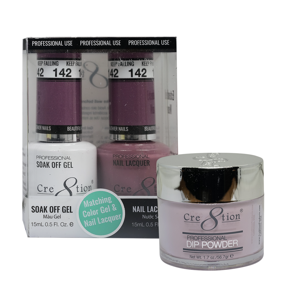 Cre8tion 3in1 Dipping Powder + Gel Polish + Nail Lacquer, 142, Marching Band, 3104-0742 OK0117MD