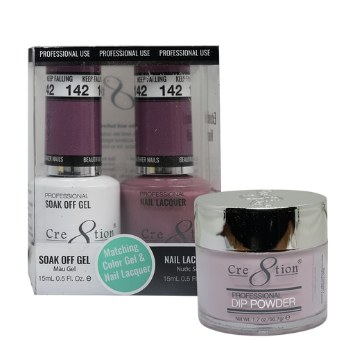 Cre8tion 3in1 Dipping Powder + Gel Polish + Nail Lacquer, 142, Marching Band, 3104-0742 OK0117MD