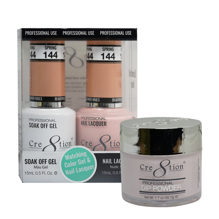 Cre8tion 3in1 Dipping Powder + Gel Polish + Nail Lacquer, 144, Juicier Kumquat, 3104-0744 OK0117VD