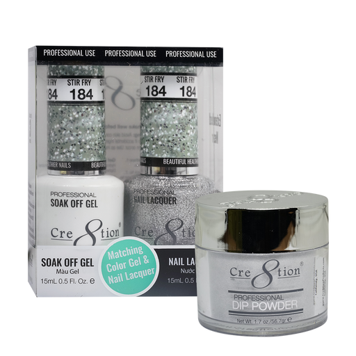 Cre8tion 3in1 Dipping Powder + Gel Polish + Nail Lacquer, 184, Stir Fry, 3104-0784 OK0117VD
