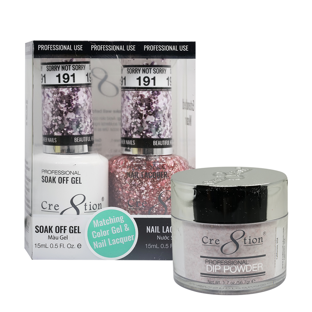 Cre8tion 3in1 Dipping Powder + Gel Polish + Nail Lacquer, 191, Dive Deep, 3104-0791 OK0117VD