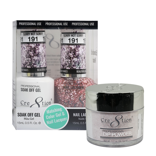 Cre8tion 3in1 Dipping Powder + Gel Polish + Nail Lacquer, 191, Dive Deep, 3104-0791 OK0117VD