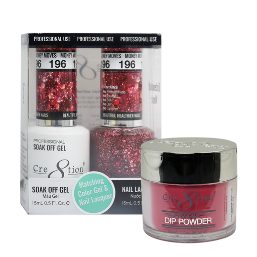 Cre8tion 3in1 Dipping Powder + Gel Polish + Nail Lacquer, 196, Money Maker, 3104-0796 OK0117VD