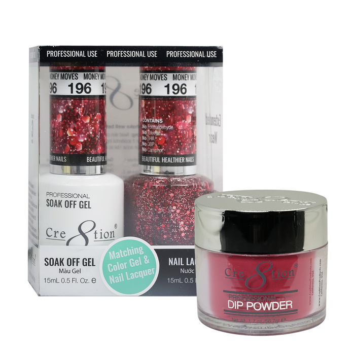 Cre8tion 3in1 Dipping Powder + Gel Polish + Nail Lacquer, 196, Money Maker, 3104-0796 OK0117VD