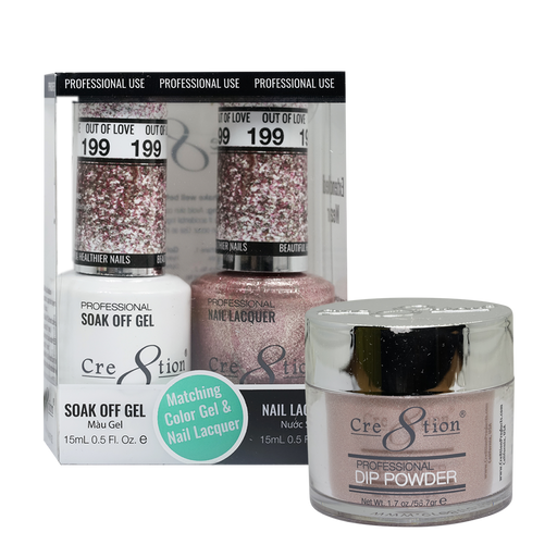 Cre8tion 3in1 Dipping Powder + Gel Polish + Nail Lacquer, 199, Out OfLove, 3104-0799 OK0117VD