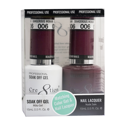 Cre8tion Gel Polish And Nail Lacquer, 006, 0.5oz, 0916-0847