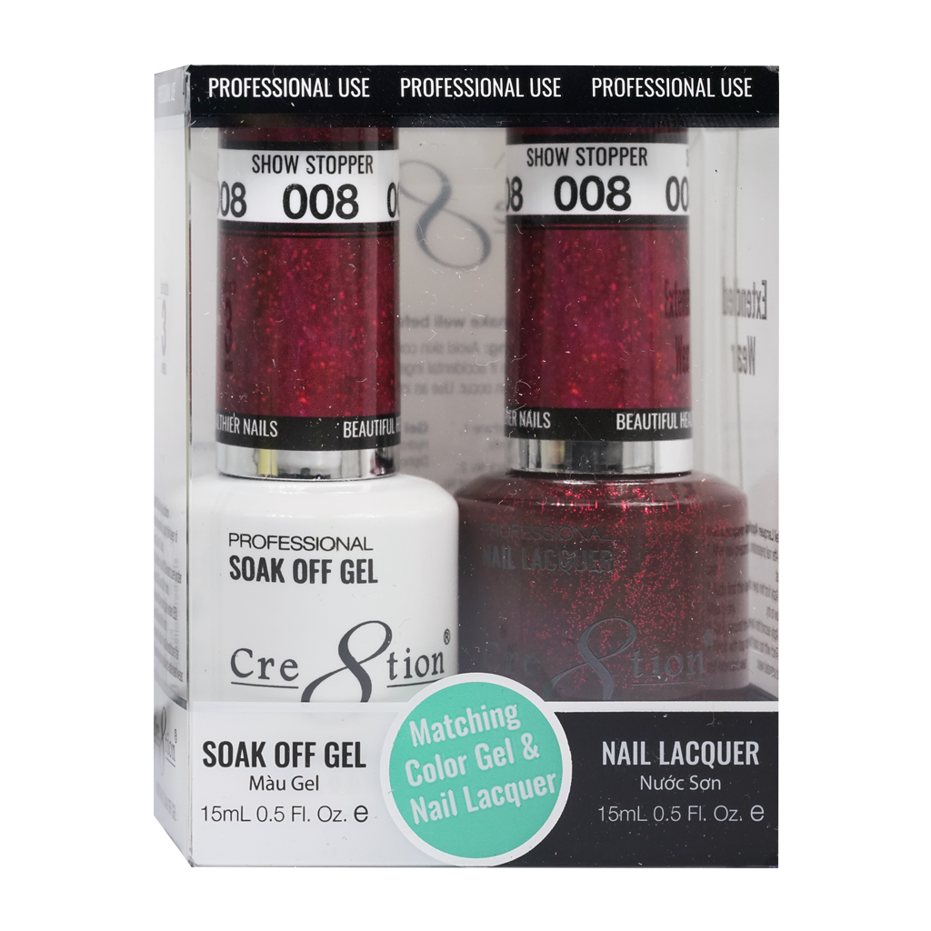 Cre8tion Gel Polish And Nail Lacquer, 008, 0.5oz, 0916-0849