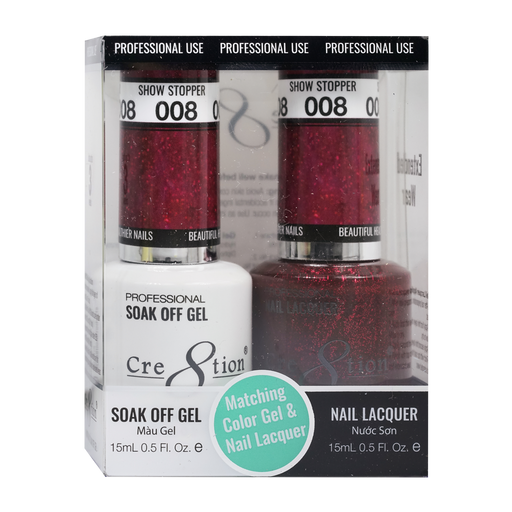 Cre8tion Gel Polish And Nail Lacquer, 008, 0.5oz, 0916-0849