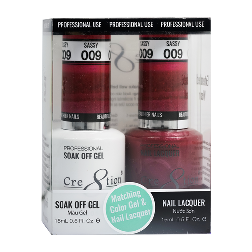 Cre8tion Gel Polish And Nail Lacquer, 009, 0.5oz, 0916-0850