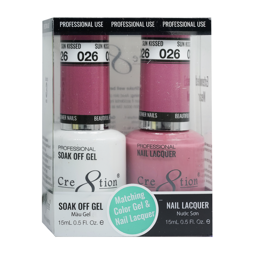 Cre8tion Gel Polish And Nail Lacquer, 026, 0.5oz, 0916-0867