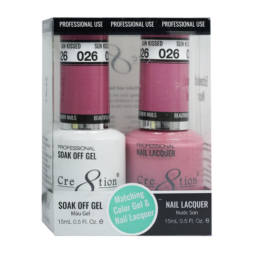 Cre8tion Gel Polish And Nail Lacquer, 026, 0.5oz, 0916-0867