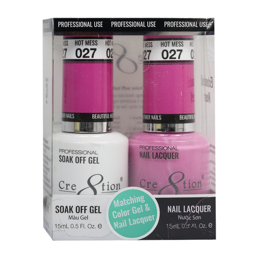 Cre8tion Gel Polish And Nail Lacquer, 027, 0.5oz, 0916-0868