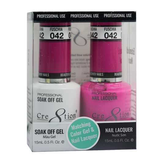 Cre8tion Gel Polish And Nail Lacquer, 042, 0.5oz, 0916-0883