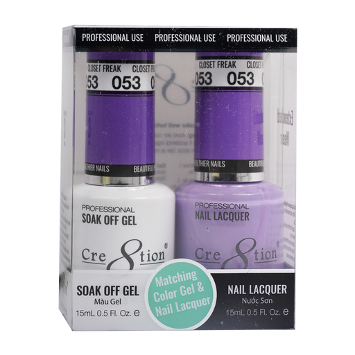 Cre8tion Gel Polish And Nail Lacquer, 053, 0.5oz, 0916-0894
