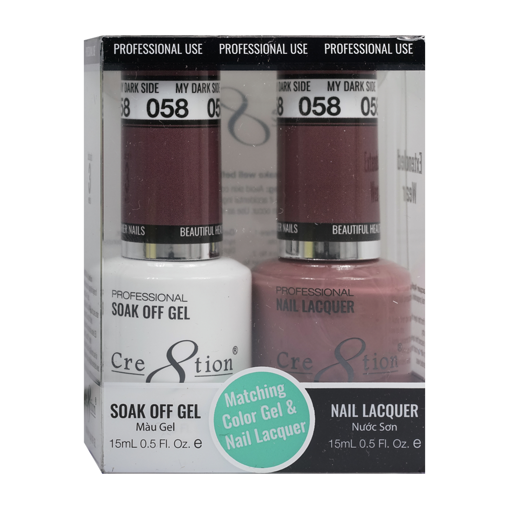 Cre8tion Gel Polish And Nail Lacquer, 058, 0.5oz, 0916-0899