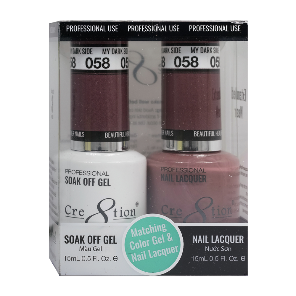 Cre8tion Gel Polish And Nail Lacquer, 058, 0.5oz, 0916-0899
