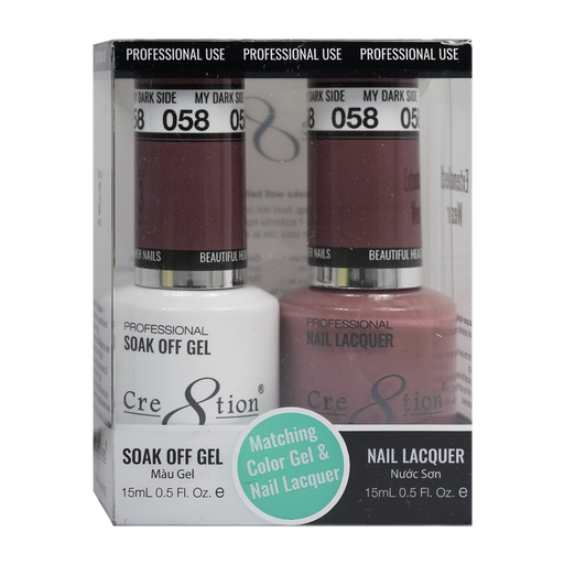 Cre8tion Gel Polish And Nail Lacquer, 058, 0.5oz, 0916-0899