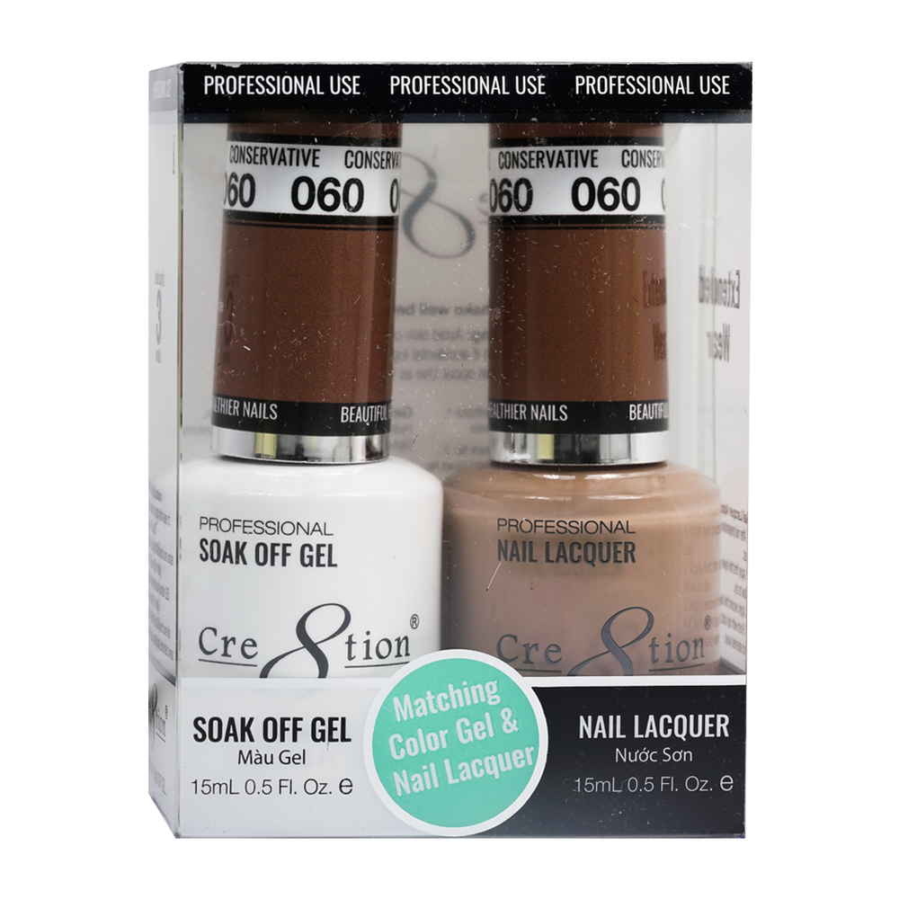 Cre8tion Gel Polish And Nail Lacquer, 060, 0.5oz, 0916-0901