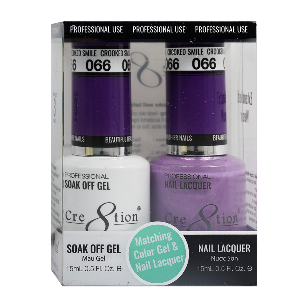 Cre8tion Gel Polish And Nail Lacquer, 066, 0.5oz, 0916-0907