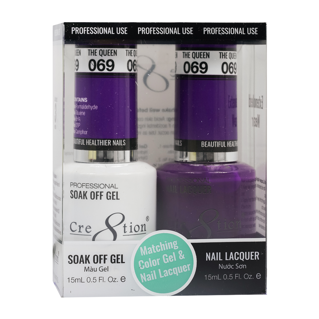 Cre8tion Gel Polish And Nail Lacquer, 069, 0.5oz, 0916-0910