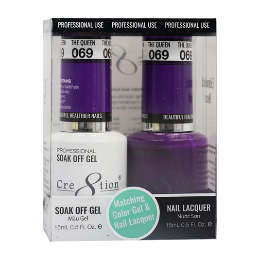 Cre8tion Gel Polish And Nail Lacquer, 069, 0.5oz, 0916-0910