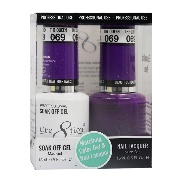 Cre8tion Gel Polish And Nail Lacquer, 069, 0.5oz, 0916-0910