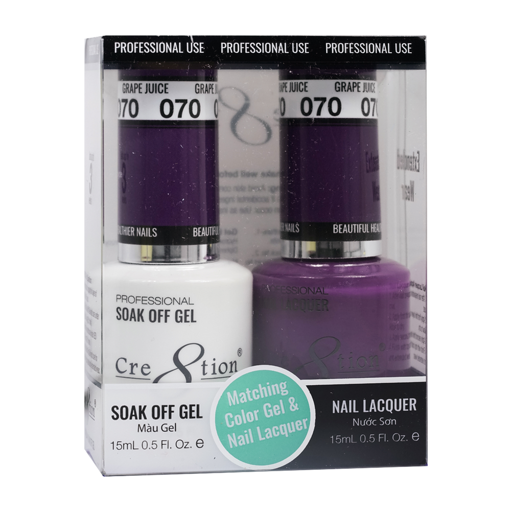 Cre8tion Gel Polish And Nail Lacquer, 070, 0.5oz, 0916-0911