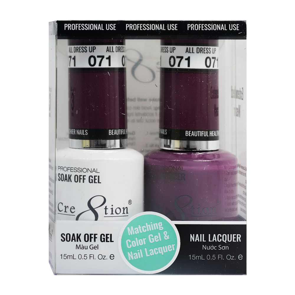 Cre8tion Gel Polish And Nail Lacquer, 071, 0.5oz, 0916-0912
