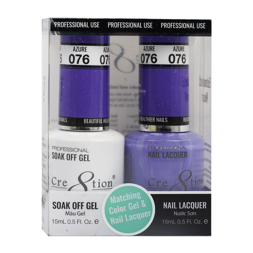 Cre8tion Gel Polish And Nail Lacquer, 076, 0.5oz, 0916-0917