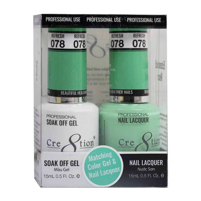 Cre8tion Gel Polish And Nail Lacquer, 078, 0.5oz, 0916-0919