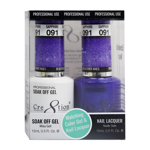 Cre8tion Gel Polish And Nail Lacquer, 091, 0.5oz, 0916-0932