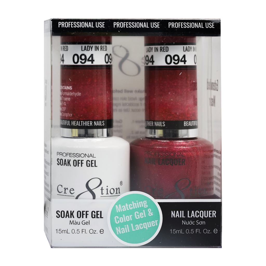 Cre8tion Gel Polish And Nail Lacquer, 094, 0.5oz, 0916-0935