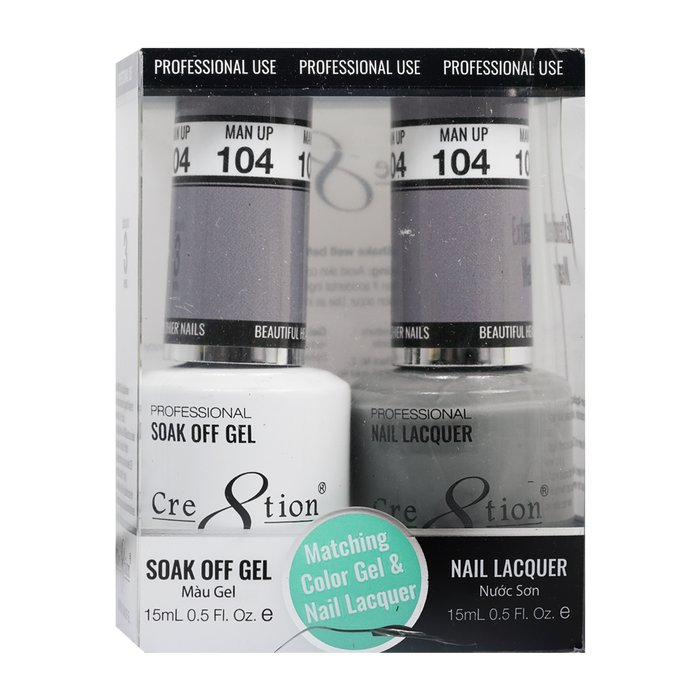 Cre8tion Gel Polish And Nail Lacquer, 104, 0.5oz, 0916-0945