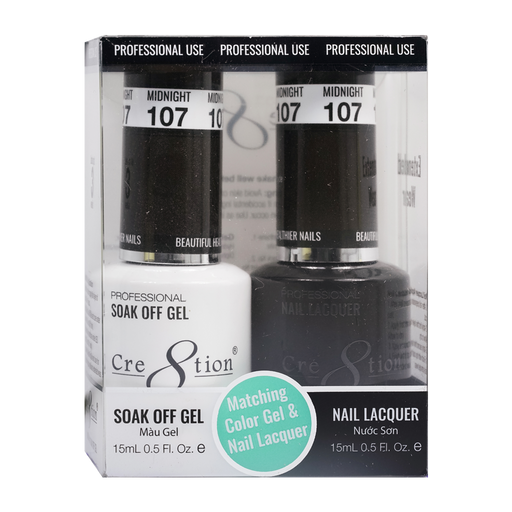 Cre8tion Gel Polish And Nail Lacquer, 107, 0.5oz, 0916-0948