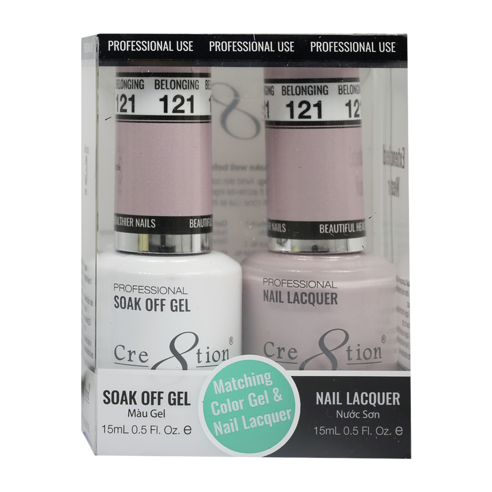 Cre8tion Gel Polish And Nail Lacquer, 121, 0.5oz, 0916-0962