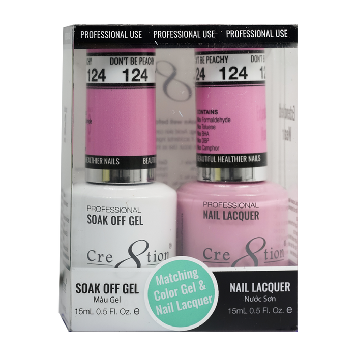 Cre8tion Gel Polish And Nail Lacquer, 124, 0.5oz, 0916-0965