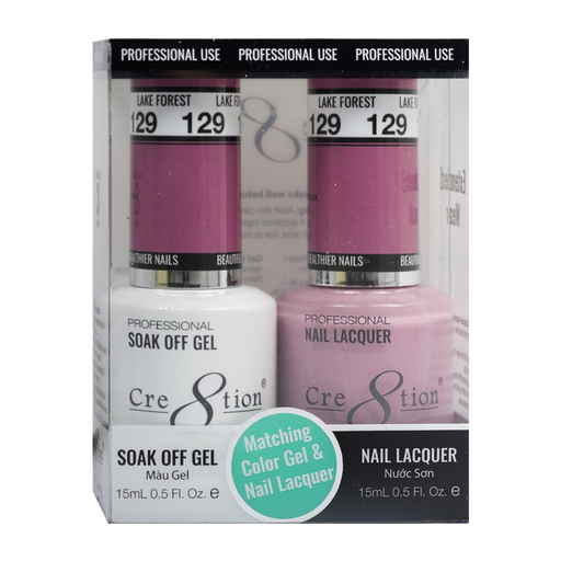 Cre8tion Gel Polish And Nail Lacquer, 129, 0.5oz, 0916-0970