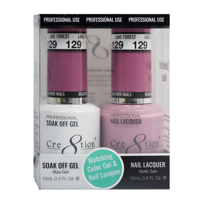 Cre8tion Gel Polish And Nail Lacquer, 129, 0.5oz, 0916-0970