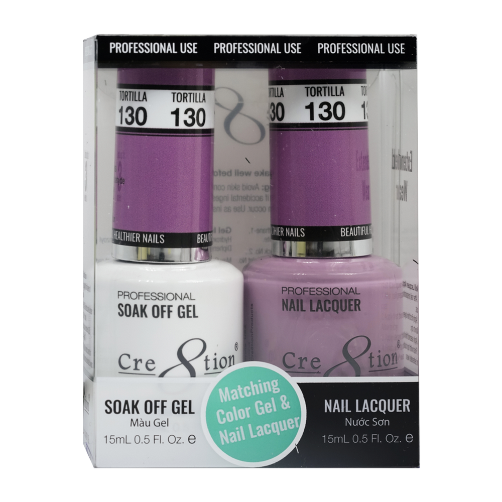 Cre8tion Gel Polish And Nail Lacquer, 130, 0.5oz, 0916-0971